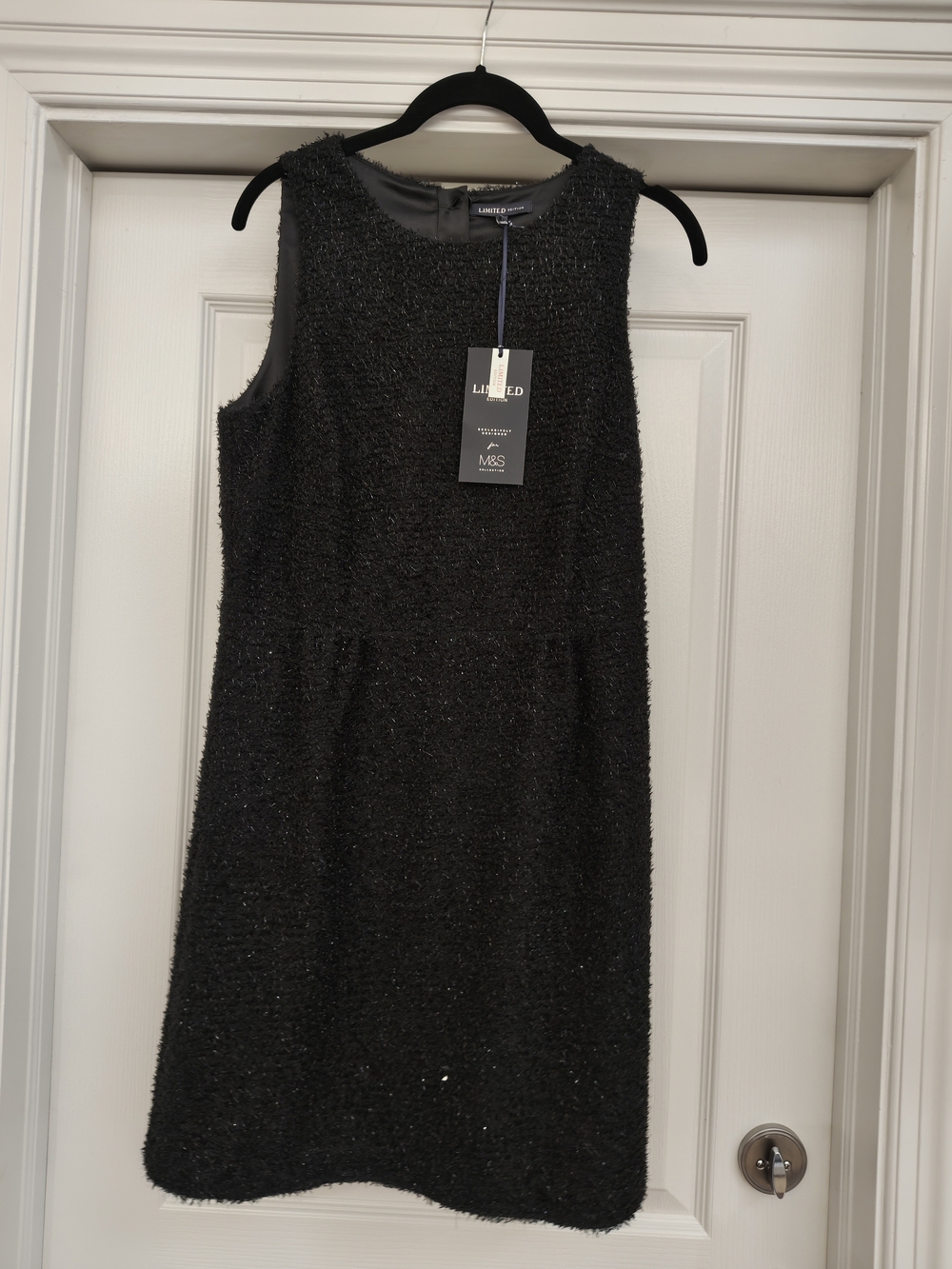 Ltd edition Marks & Spencer Black Sparkle Tweed Mini Dress